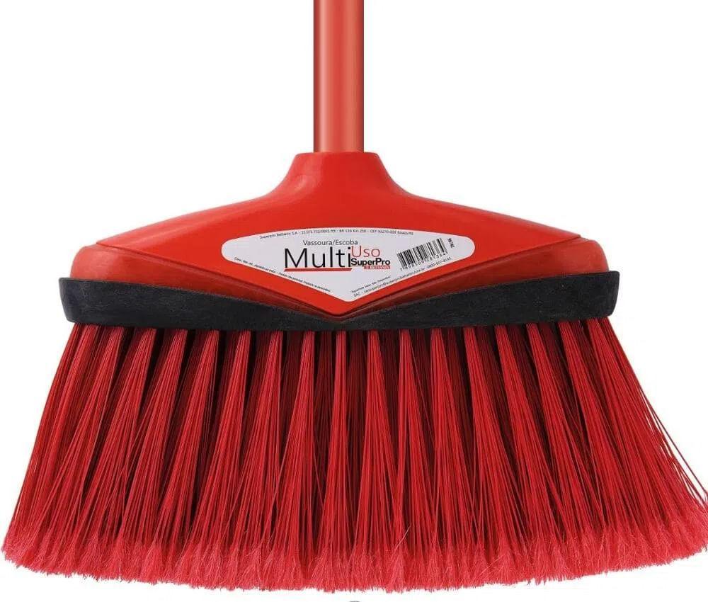 Vassoura Multiuso com Cabo Vermelha SuperPro - 1