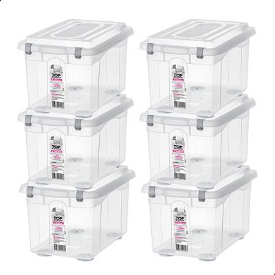 Kit Caixa Organizadora Transparente Sanremo 16,7L 6UN