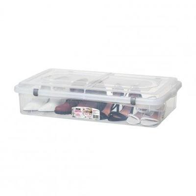 Caixa Organizadora Plástica Transparente 51L Top Stock Sanremo