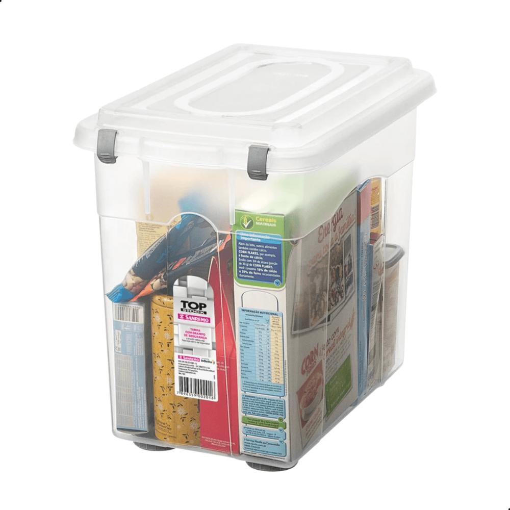 Kit Caixa Organizadora Transparente Sanremo 26,5L 6UN - 2