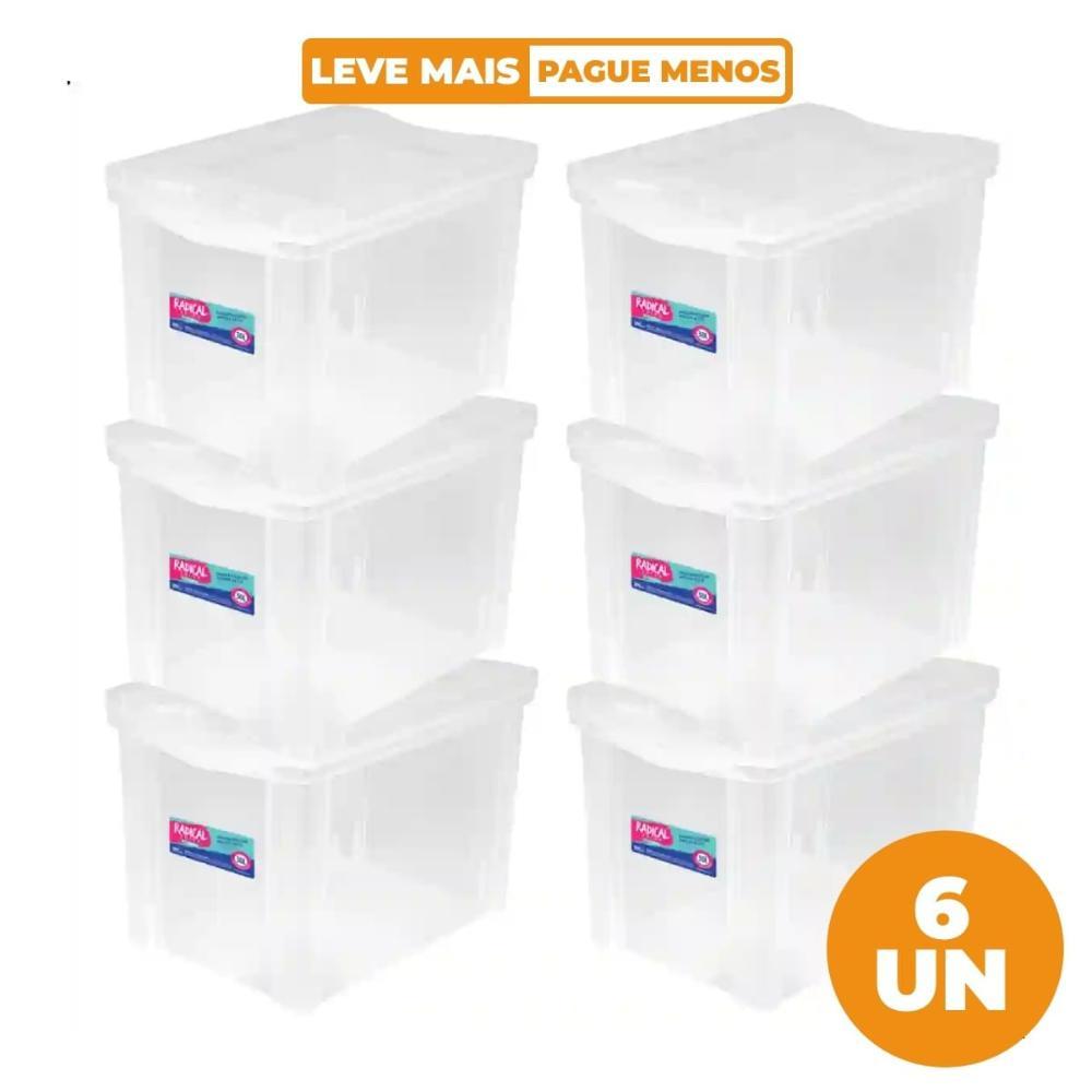 Kit Organizador 30L Transparente Ordene 6UN - 1