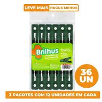 Kit Prendedor de Roupa Fit Ecológico Brilhus 36 Unidades - 1