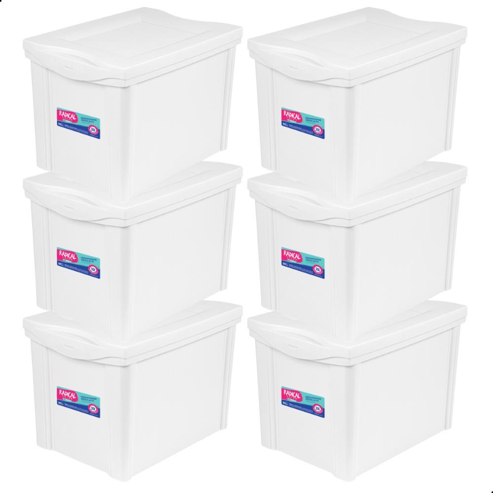 Kit Organizador Branco 30L Ordene 6UN - 1