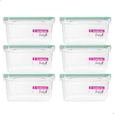Kit Potes Herméticos Verde Menta 2L Freshy Sanremo 6un