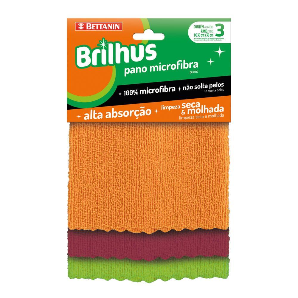 Kit Pano Multiuso 100% Microfibra com 3 Brilhus  Bettanin - 1