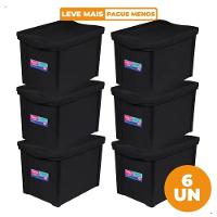 Kit Organizador Preto 30L Ordene 6UN - 6
