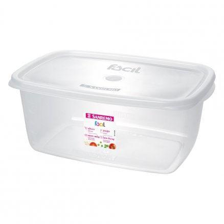 Pote Plástico Retangular Fácil Cristal 3,2L Sanremo - 1