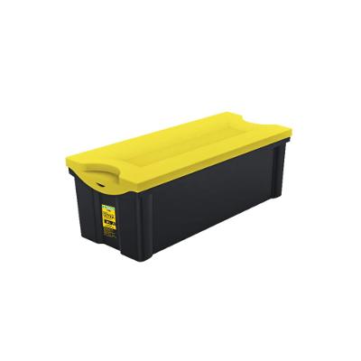 Caixa Organizadora Baixa Plástica Ultra Preta 8L Vig Ordene