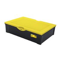 Caixa Organizadora Baixa Plástica Ultra Preta 29L Vig Ordene - 1