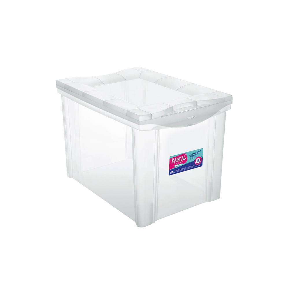 Kit 6 Caixas Organizadoras Plásticas Transparentes 30L Ordene - 2