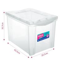 Kit 6 Caixas Organizadoras Plásticas Transparentes 30L Ordene