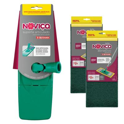 Kit Suporte Articulado + 2 Refis para Mop Abrasivo Noviça Bettanin