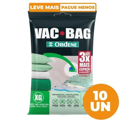 Kit 10 Sacos a Vácuo Extragrande Transparente 80cm x 1m Vac Bag Ordene