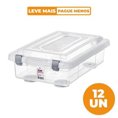 Kit 12 Caixas Organizadoras Transparentes 2,3L Top Stock Sanremo