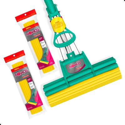 Kit Mop Sekito com Cabo Longo Tripartido e 2 Refil Extra Noviça Bettanin
