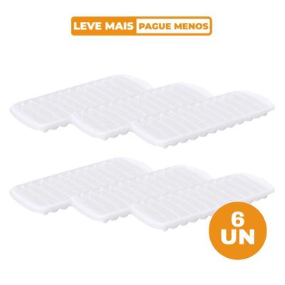 Kit 6 Forma de Gelo Palito Plástica Branca Casar Sanremo
