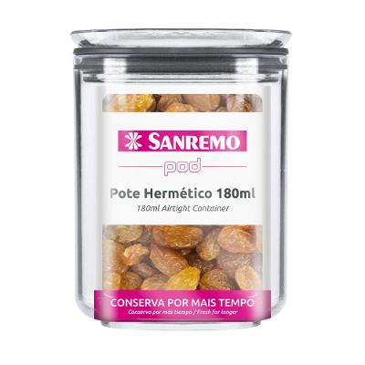 Pote Hermético em PS 180ml Linha POD Sanremo