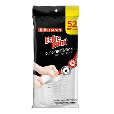 Pano Multiuso Reutilizável Branco Rolo 52 Unidades EsfreBom