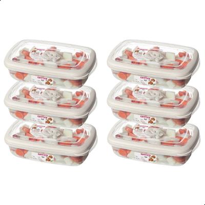 Kit 6 Potes Plásticos Herméticos 1,26L Cappuccino Sanremo