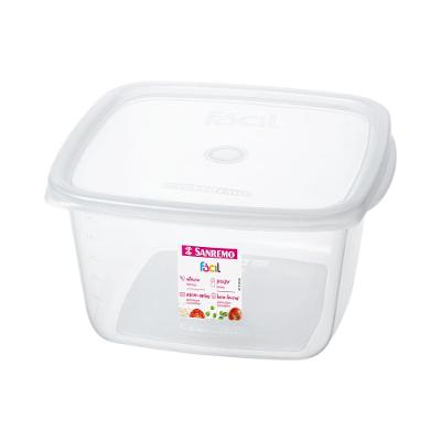 Pote Plástico Quadrado Fácil Cristal 3,7L Sanremo