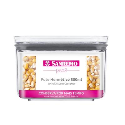 Pote Hermético em PS 500ml Linha POD Sanremo .