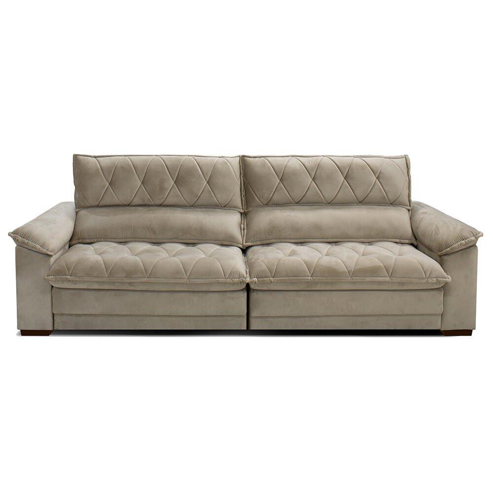 Sofá 2,48 Metros Retrátil e Reclinável Gralha Azul Venetto 3 Lugares Disa Móveis - 1