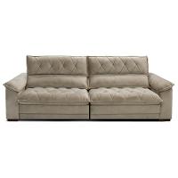 Sofá 2,48 Metros Retrátil e Reclinável Gralha Azul Venetto 3 Lugares Disa Móveis - 1