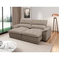 Sofá 2,48 Metros Retrátil e Reclinável Gralha Azul Venetto 3 Lugares Disa Móveis - 4