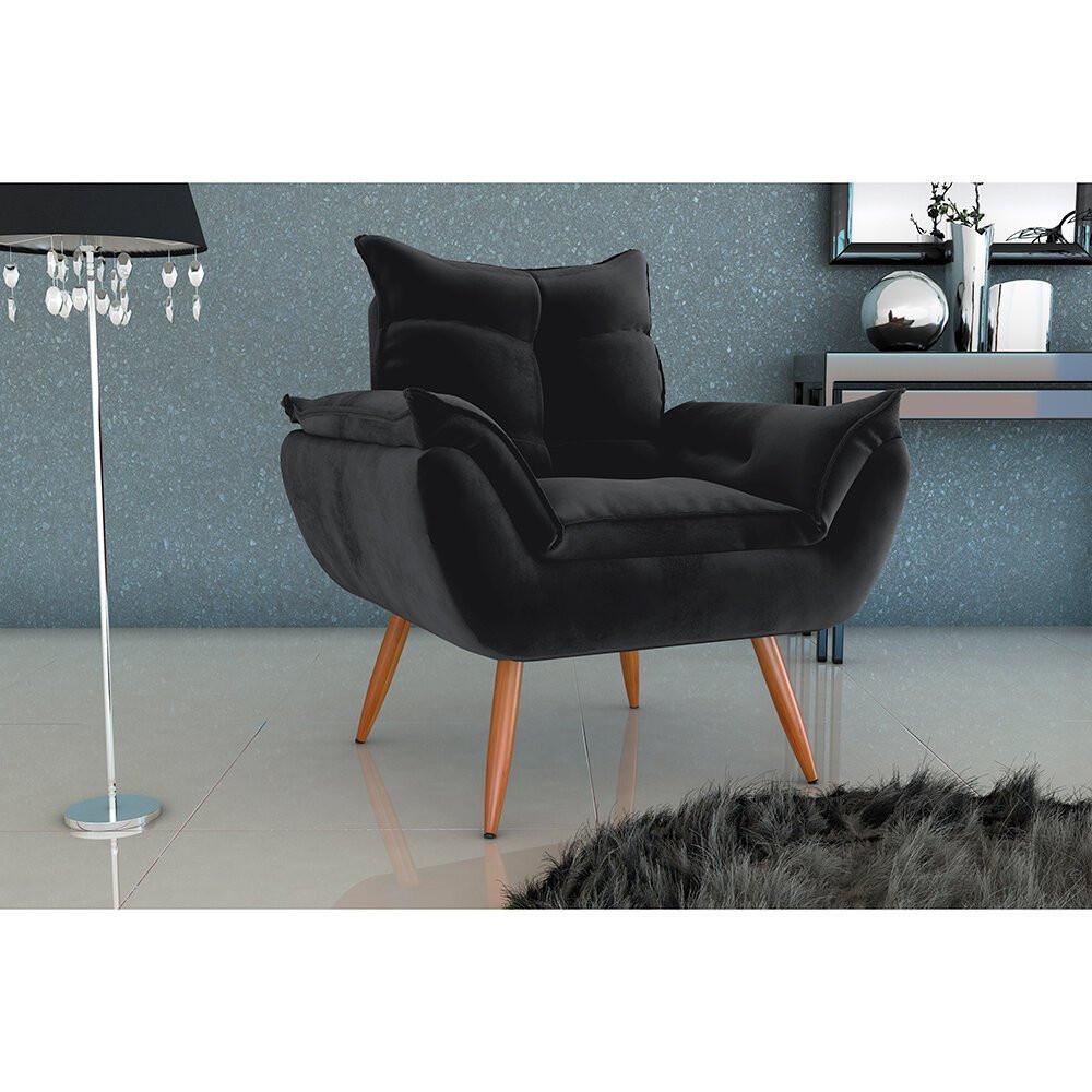 Poltrona Tóquio em Tecido Veludo Turkey Estrutura em Eucalipto Matrix - 2