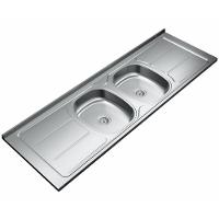 Pia de Cozinha em Inox com 2 Cubas 160 cm 30316 Ghel Plus