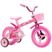 Bicicleta Track Bikes Arco-Íris Aro 12 Rodinhas Laterais com Cesto - 1