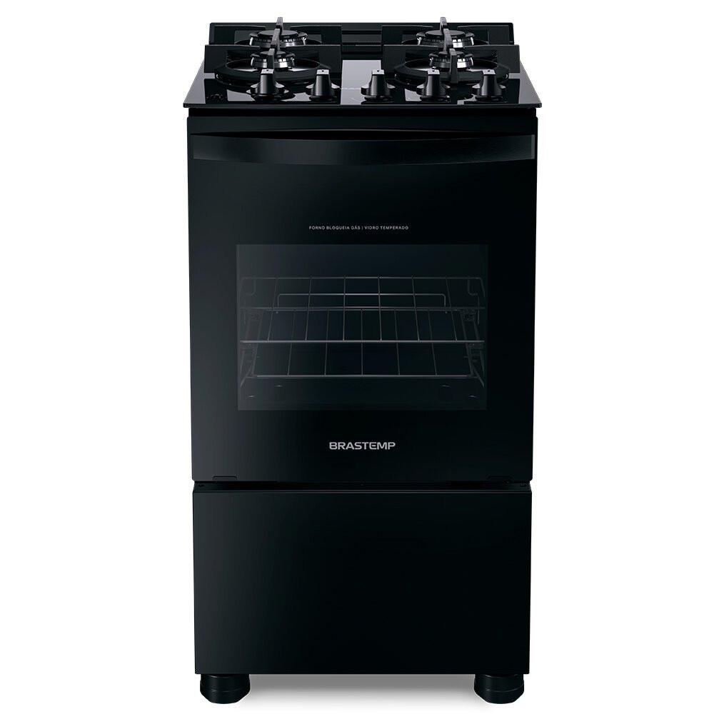 Fogão Brastemp 4 Bocas com Mesa de Vidro Grades Duplas BFO4VAE - 1