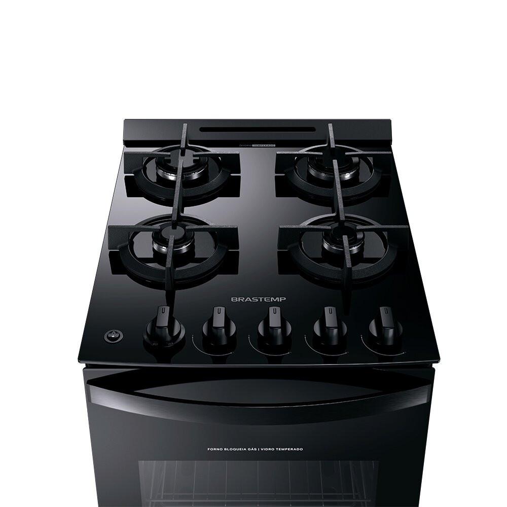 Fogão Brastemp 4 Bocas com Mesa de Vidro Grades Duplas BFO4VAE - 5
