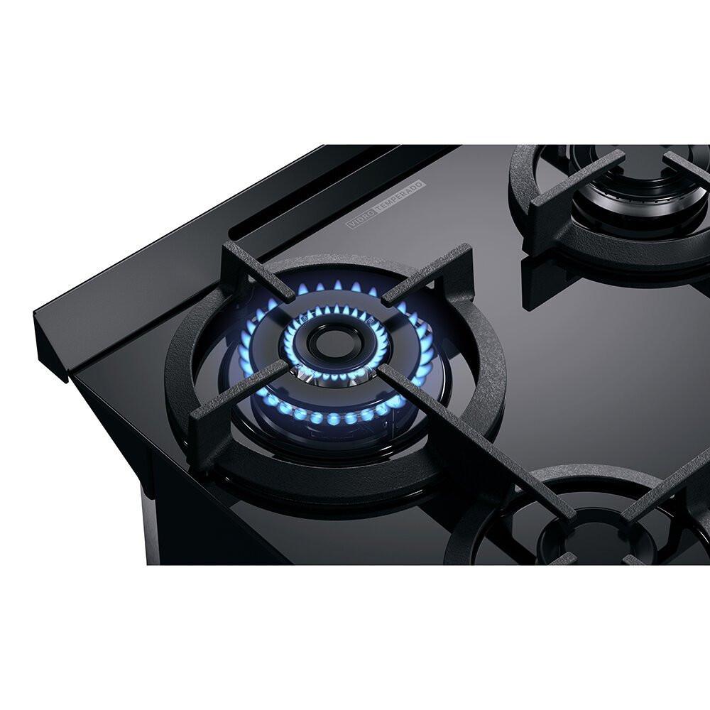 Fogão Brastemp 4 Bocas com Mesa de Vidro e Chama Dupla BFO4XAE - 5