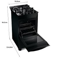 Fogão Brastemp 4 Bocas com Mesa de Vidro e Chama Dupla BFO4XAE - 6