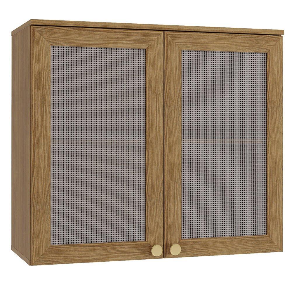 Armário Aéreo Botanic 80cm com Tela 2 Portas MDP Kappesberg - 1