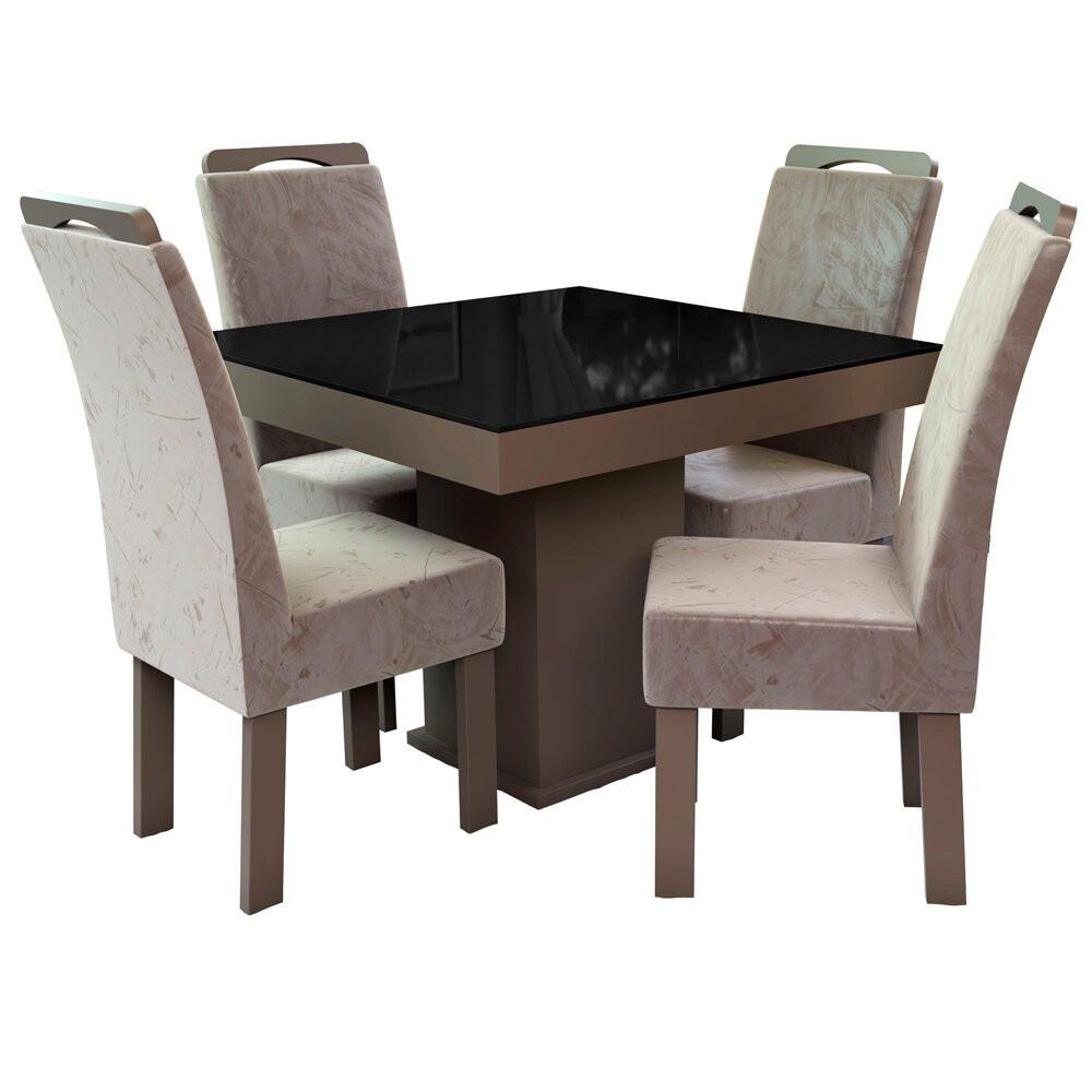 Conjunto Mesa Quadrada New Nevada com 4 Cadeiras Talismã - 2