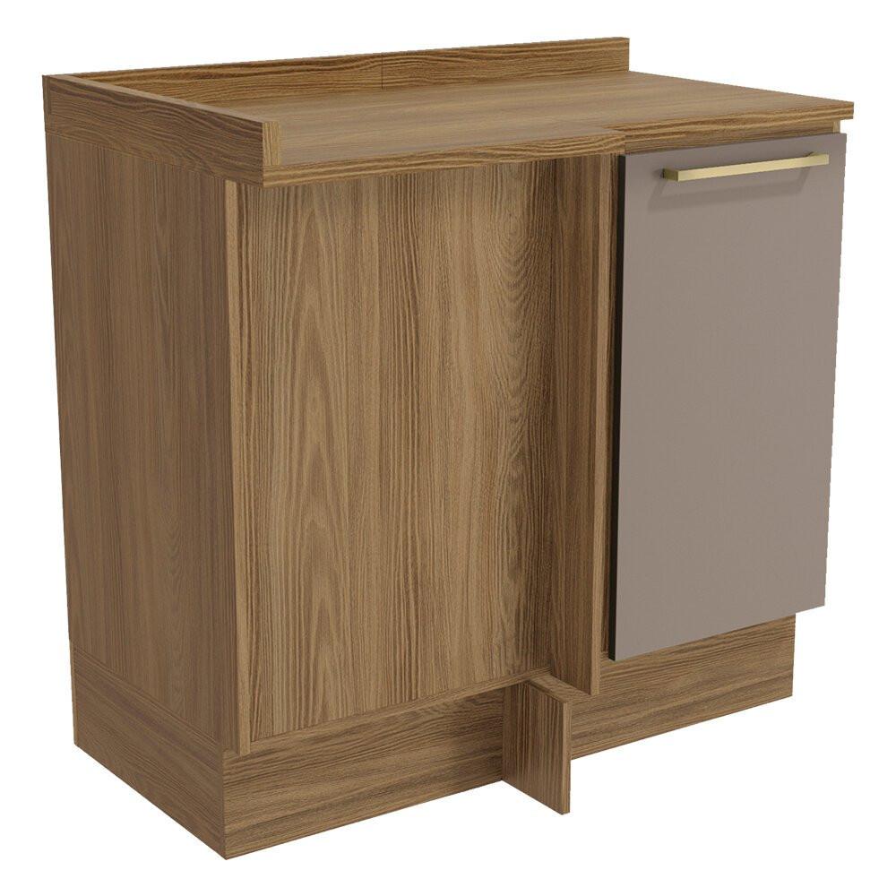 Balcão de Canto Reto com Tampo Botanic 1 Porta Kappesberg - 1