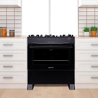 Fogão a Gás de Piso 5 Bocas Atlas Mônaco Top Glass Mesa de Vidro Preto - 10