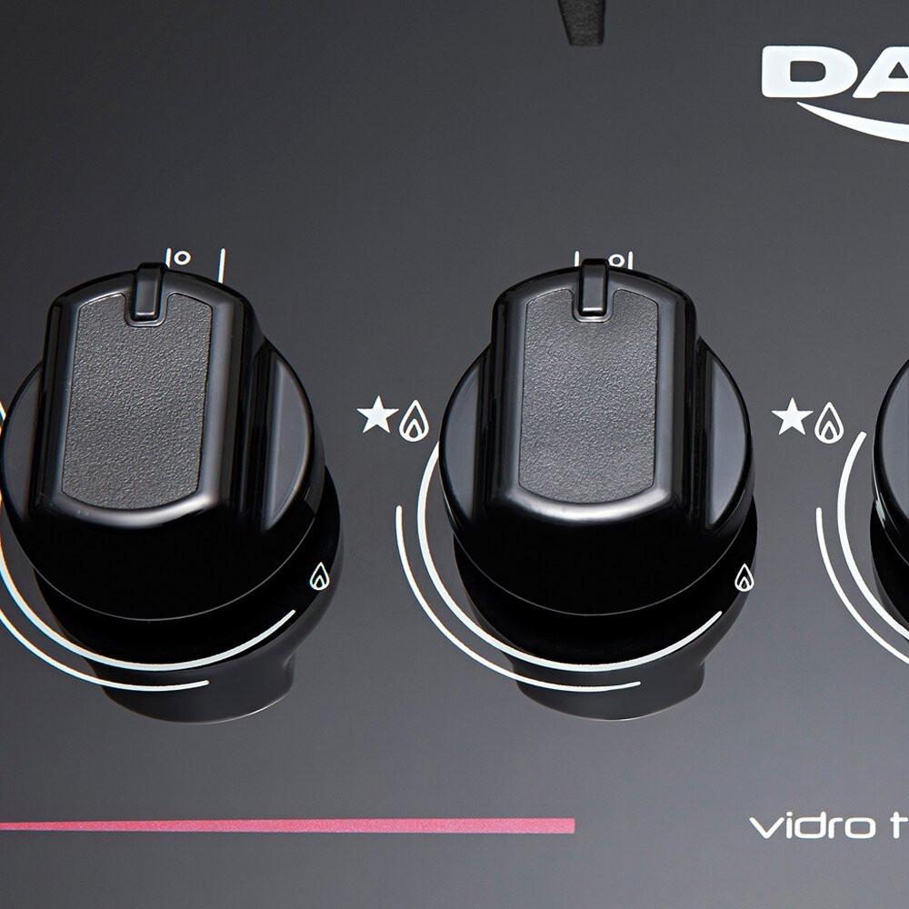 Fogão a Gás de Piso 5 Bocas Dako Magister Mesa de Vidro Preto - 9