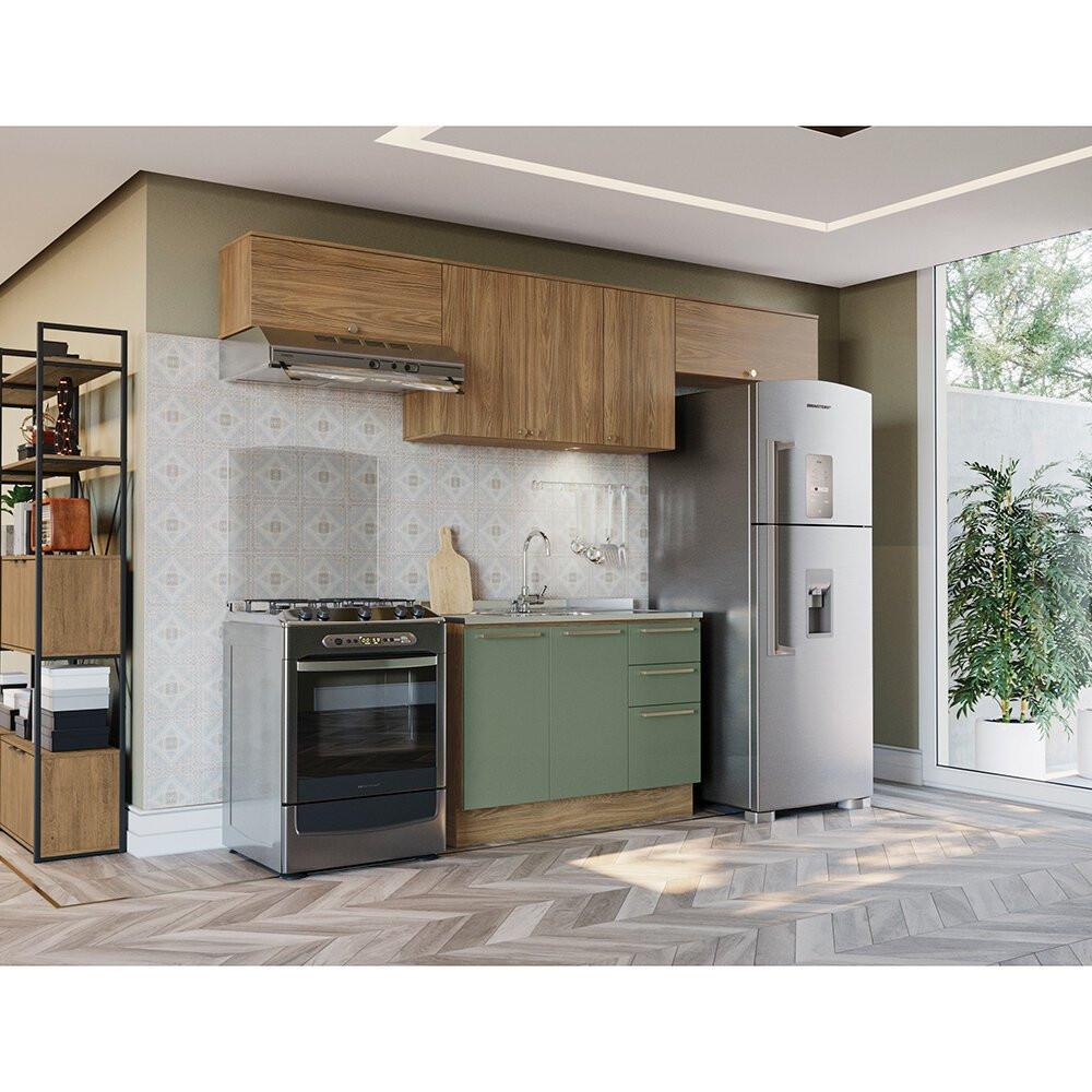 Armário Aéreo Kappesberg Botanic 120cm com LED 3 Portas MDP M634 - 6