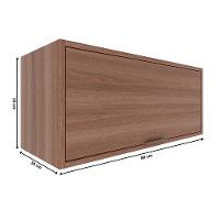 Armário Aéreo 80cm Louise Móveis Sul 1 Porta 5155 - 6