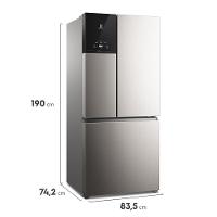Geladeira Refrigerador Electrolux Efficient 3 Portas 590L Inox IM8S - 10