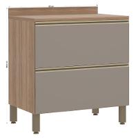 Balcão 80 cm Luciane Yara 2 Gavetas 1303 - 3