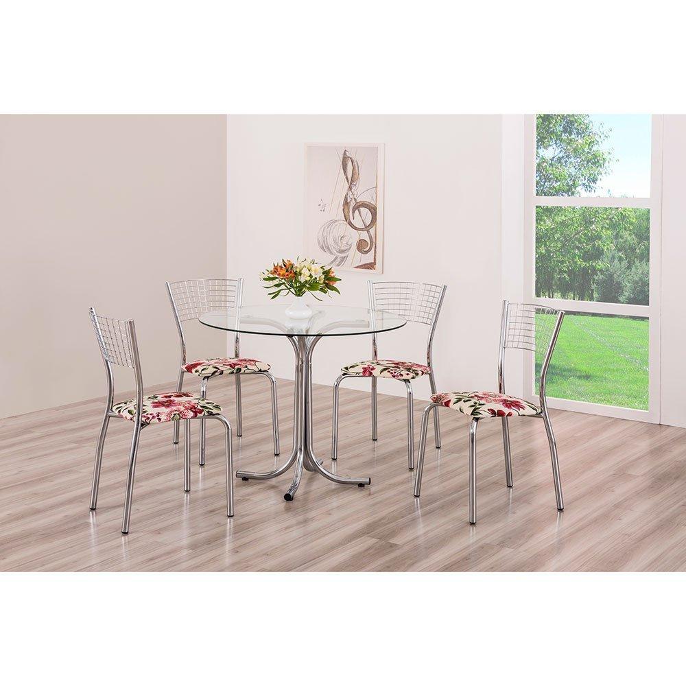 Mesa Redonda com Tampo de Vidro 4111 Unimóvel - 2