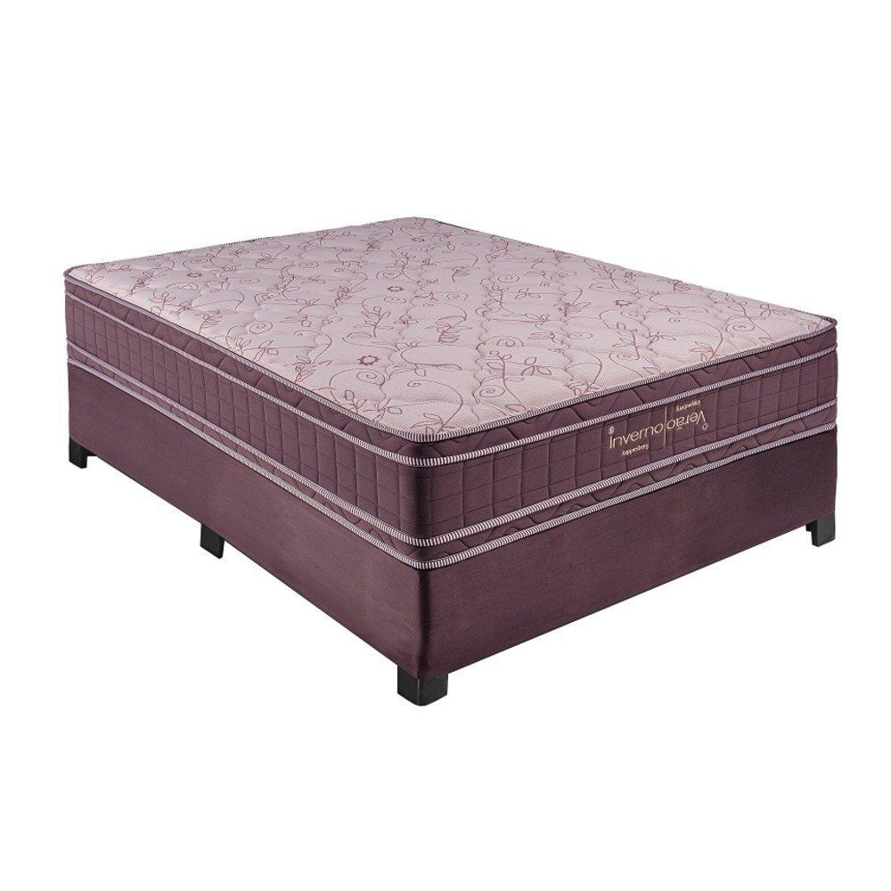 Conjunto Cama Box Casal de Molas Kappesberg Inverno e Verão - 138x188 - 1