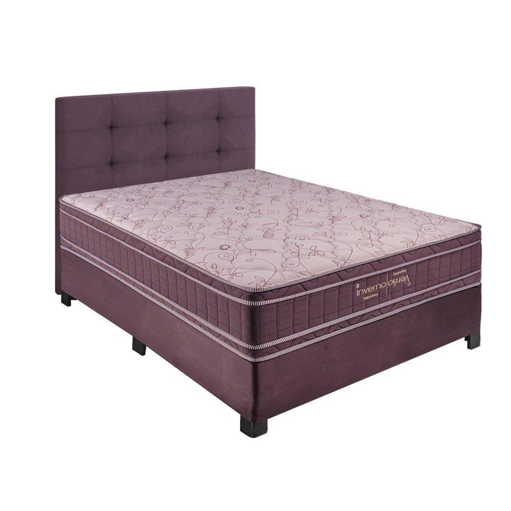 Conjunto Cama Box Casal de Molas Kappesberg Inverno e Verão - 138x188 - 2