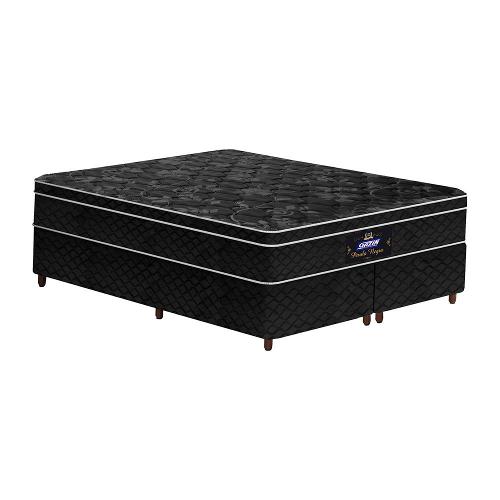 Conjunto Cama Box Queen de Molas Gazin Pérola Negra 158x188