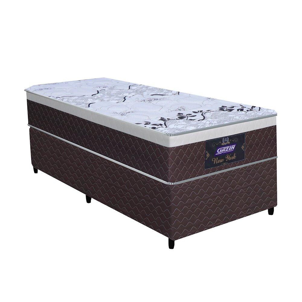 Conjunto New York Cama Box Solteiro e Colchão em Molas Ensacadas Gazin - 1