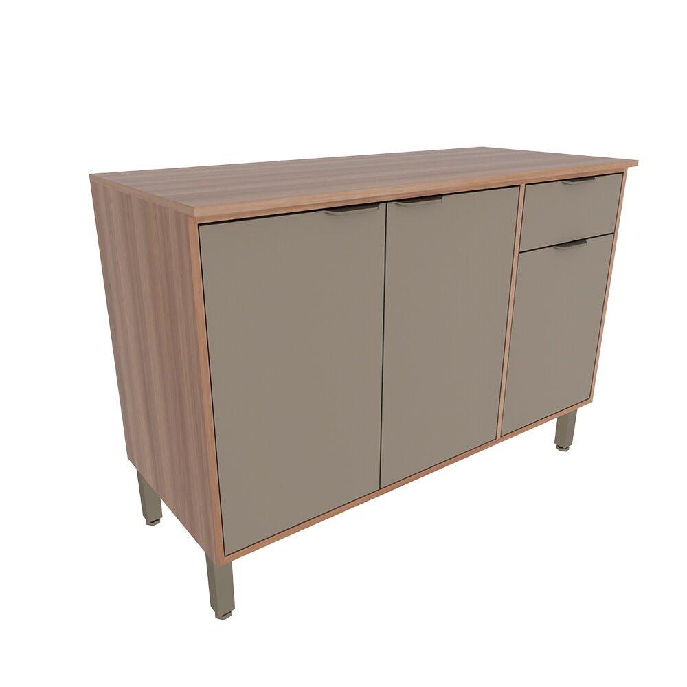 Balcão para Pia 120cm Louise 3 Portas 1 Gaveta Móveis Sul - 1